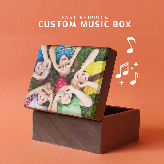 Custom Song Music Box, Personalized Wooden mp3 Music Box,Any Your Song - Lyrics, Inside Your Photo, Mother's Day Gift