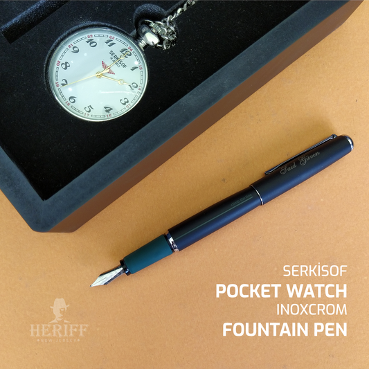 Customized Quality Fountain Pen And Pocket Watch